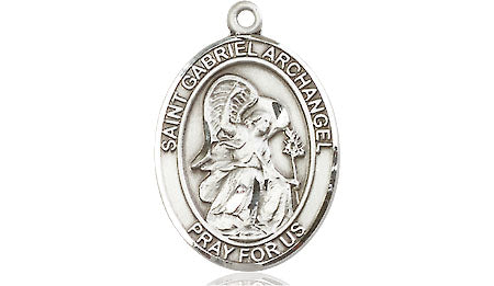 Extel Medium Oval Pewter St. Gabriel the Archangel Medal, Made in USA