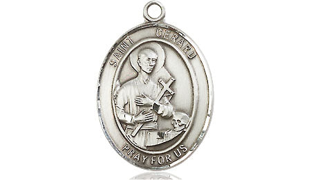 Extel Medium Oval Pewter St. Gerard Majella Medal, Made in USA