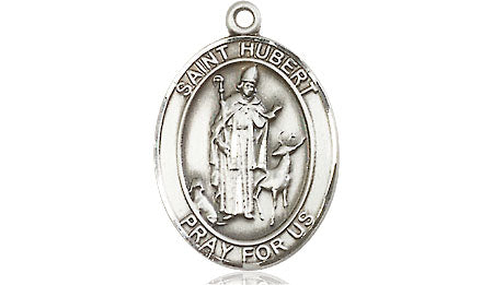 Extel Medium Oval Pewter St. Hubert of Liege Medal, Made in USA