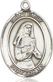 Extel Medium Oval Pewter St. Emily de Vialar Medal, Made in USA