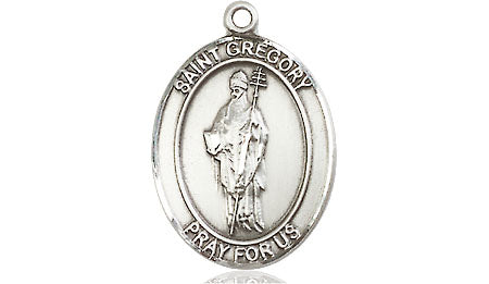 Extel Medium Oval Pewter St. Gregory the Great Medal, Made in USA