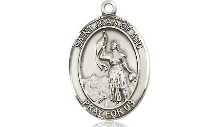 Extel Medium Oval Pewter St. Joan of Arc Medal, Made in USA