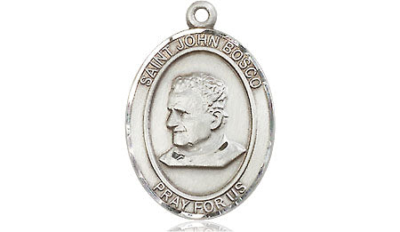 Extel Medium Oval Pewter St. John Bosco Medal, Made in USA