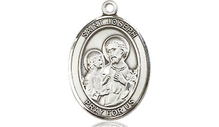 Extel Medium Oval Pewter St. Joseph Medal, Made in USA