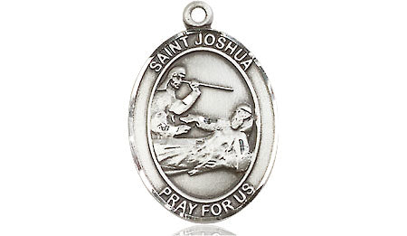 Extel Medium Oval Pewter St. Joshua Medal, Made in USA