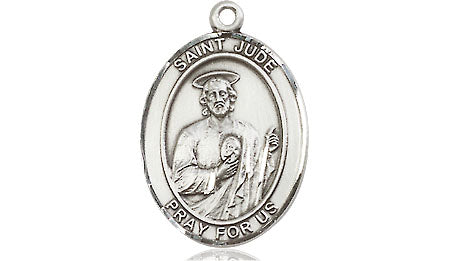 Extel Medium Oval Pewter St. Jude Medal, Made in USA