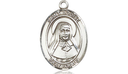 Extel Medium Oval Pewter St. Louise de Marillac Medal, Made in USA