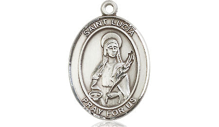 Extel Medium Oval Pewter St. Lucia of Syracuse Medal, Made in USA