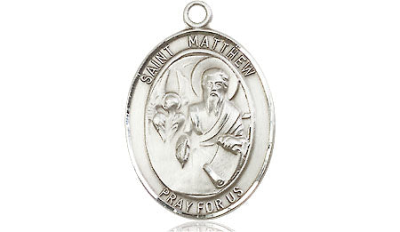 Extel Medium Oval Pewter St. Matthew the Apostle Medal, Made in USA