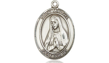 Extel Medium Oval Pewter St. Martha Medal, Made in USA