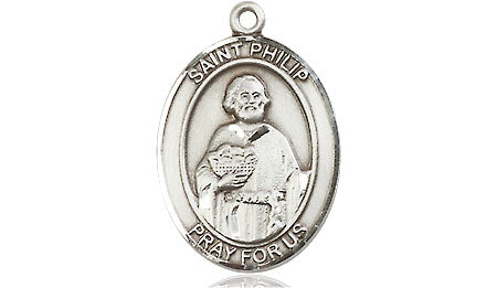 Extel Medium Oval Pewter St. Philip the Apostle Medal, Made in USA