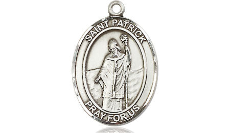 Extel Medium Oval Pewter St. Patrick Medal, Made in USA