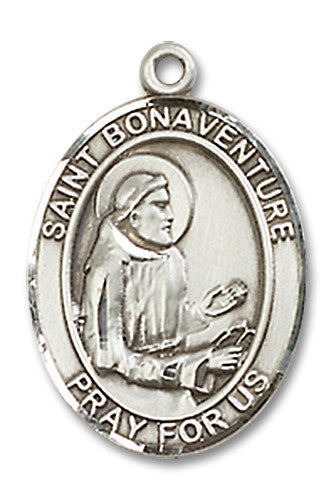 Extel Medium Oval Sterling Silver St. Bonaventure Medal, Made in USA