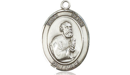 Extel Medium Oval Pewter St. Peter the Apostle Medal, Made in USA