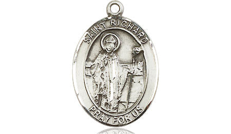 Extel Medium Oval Pewter St. Richard Medal, Made in USA