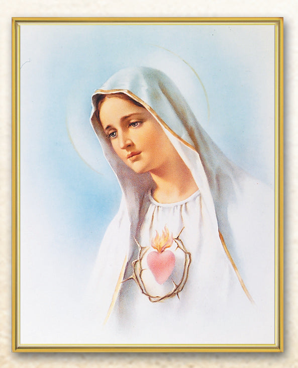 Immaculate Heart of Mary Picture Framed Plaque Wall Art Decor