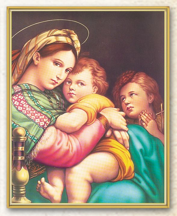 Madonna and Child Picture Framed Plaque Wall Art Decor