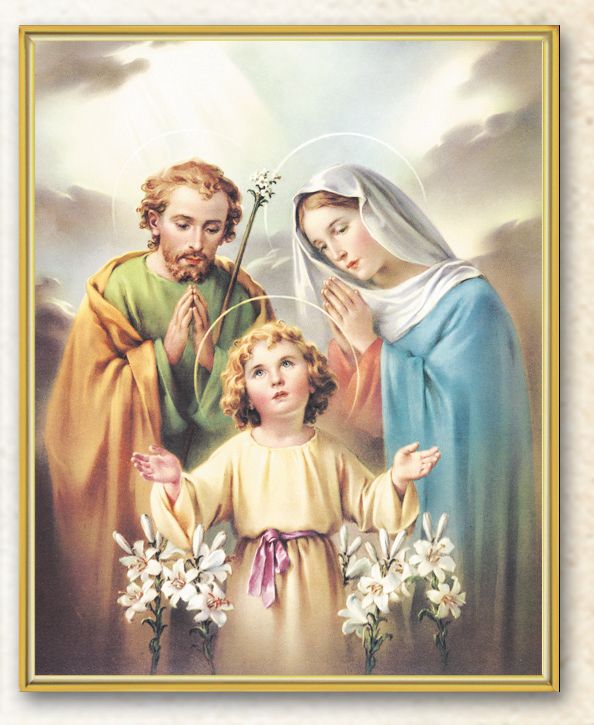 Holy Family Picture Framed Plaque Wall Art Decor Medium