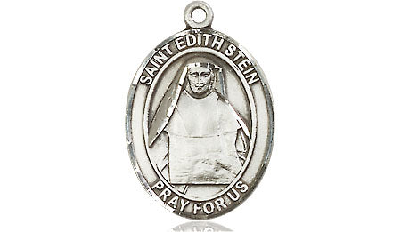 Extel Medium Oval Pewter St. Edith Stein Medal, Made in USA