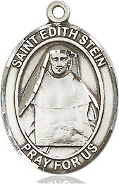 Extel Medium Oval Pewter St. Edith Stein Medal, Made in USA