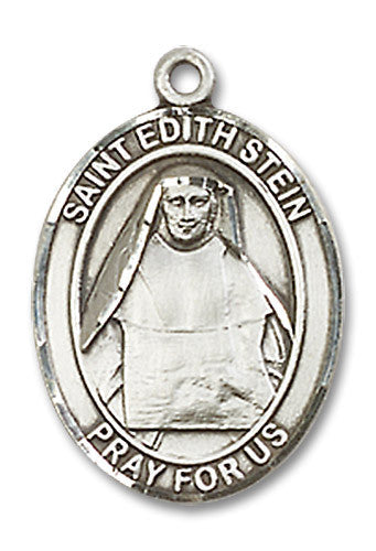 Extel Medium Oval Sterling Silver St. Edith Stein Medal, Made in USA