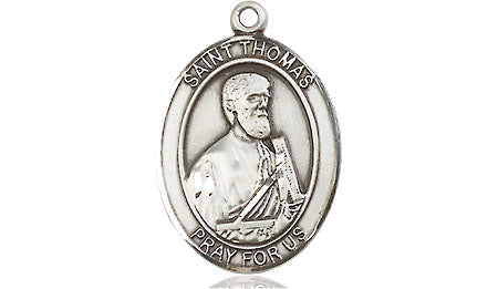 Extel Medium Oval Pewter St. Thomas the Apostle Medal, Made in USA