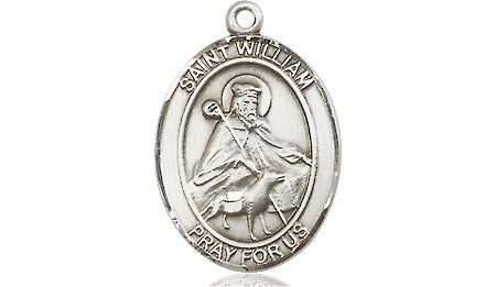 Extel Medium Oval Pewter St. William of Rochester Medal, Made in USA