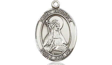 Extel Medium Oval Pewter St. Bridget of Sweden Medal, Made in USA