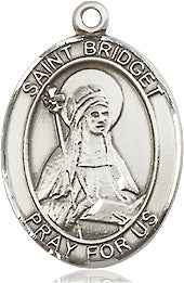 Extel Medium Oval Pewter St. Bridget of Sweden Medal, Made in USA