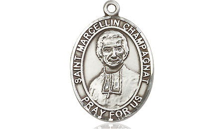 Extel Medium Oval Pewter St. Marcellin Champagnat Medal, Made in USA