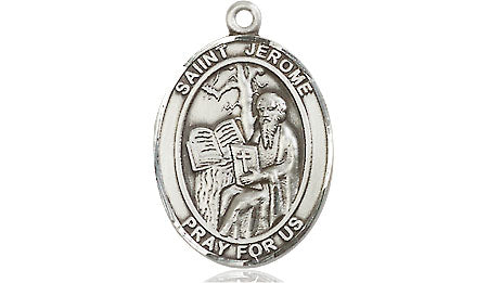 Extel Medium Oval Pewter St. Jerome Medal, Made in USA