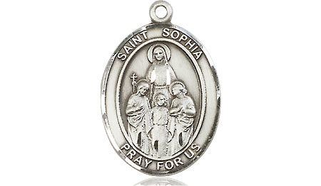 Extel Medium Oval Pewter St. Sophia Medal, Made in USA