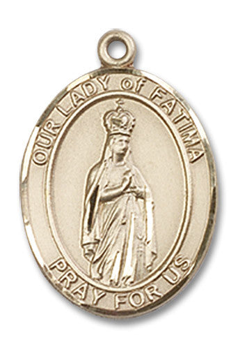 Extel Medium Oval 14kt Gold Filled Our Lady of Fatima Medal