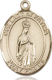 Extel Medium Oval 14kt Gold Filled Our Lady of Fatima Medal