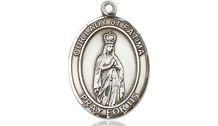 Extel Medium Oval Pewter Our Lady of Fatima Medal