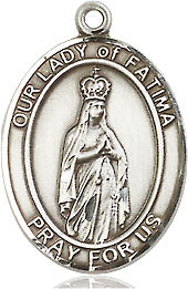 Extel Medium Oval Pewter Our Lady of Fatima Medal