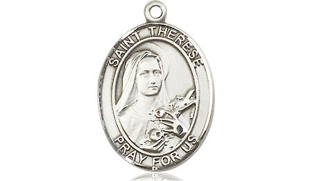 Extel Medium Oval Pewter St. Therese of Lisieux Medal, Made in USA