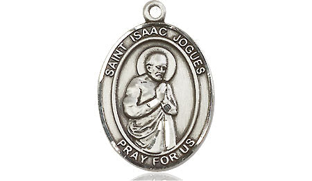 Extel Medium Oval Pewter St. Isaac Jogues Medal, Made in USA