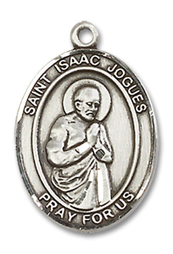 Extel Medium Oval Sterling Silver St. Isaac Jogues Medal, Made in USA