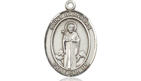 Extel Medium Oval Pewter St. Barnabas Medal, Made in USA