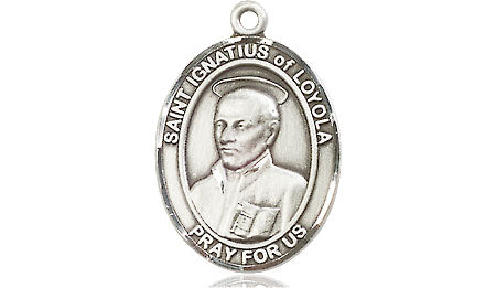 Extel Medium Oval Pewter St. Ignatius of Loyola Medal, Made in USA