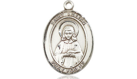 Extel Medium Oval Pewter St. Lillian Medal, Made in USA