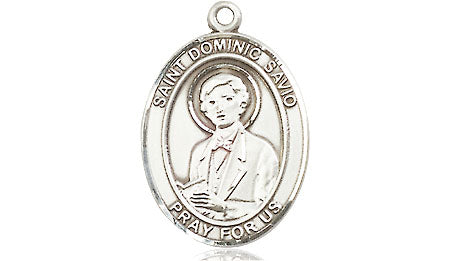 Extel Medium Oval Pewter St. Dominic Savio Medal, Made in USA