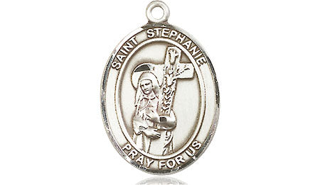 Extel Medium Oval Pewter St. Stephanie Medal, Made in USA