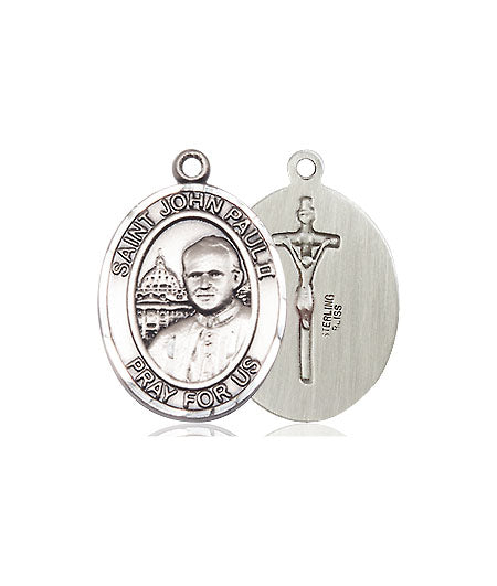 Extel Medium Oval Pewter St. John Paul II Medal, Made in USA