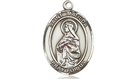 Extel Medium Oval Pewter St. Matilda Medal, Made in USA