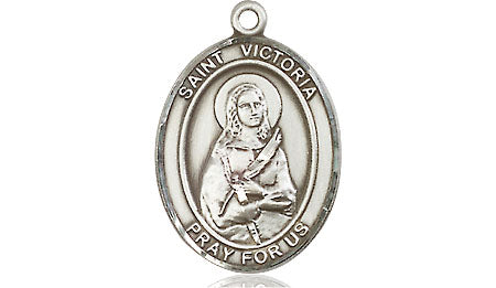 Extel Medium Oval Pewter St. Victoria Medal, Made in USA