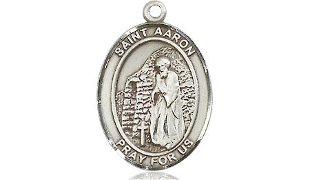 Extel Medium Oval Pewter St. Aaron Medal, Made in USA