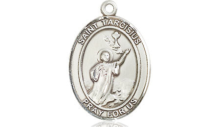 Extel Medium Oval Pewter St. Tarcisius Medal, Made in USA