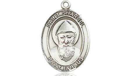 Extel Medium Oval Pewter St. Sharbel Medal, Made in USA